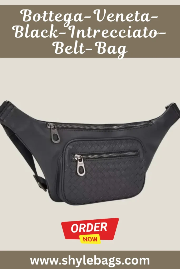 Bottega Veneta Black Intrecciato Belt Bag