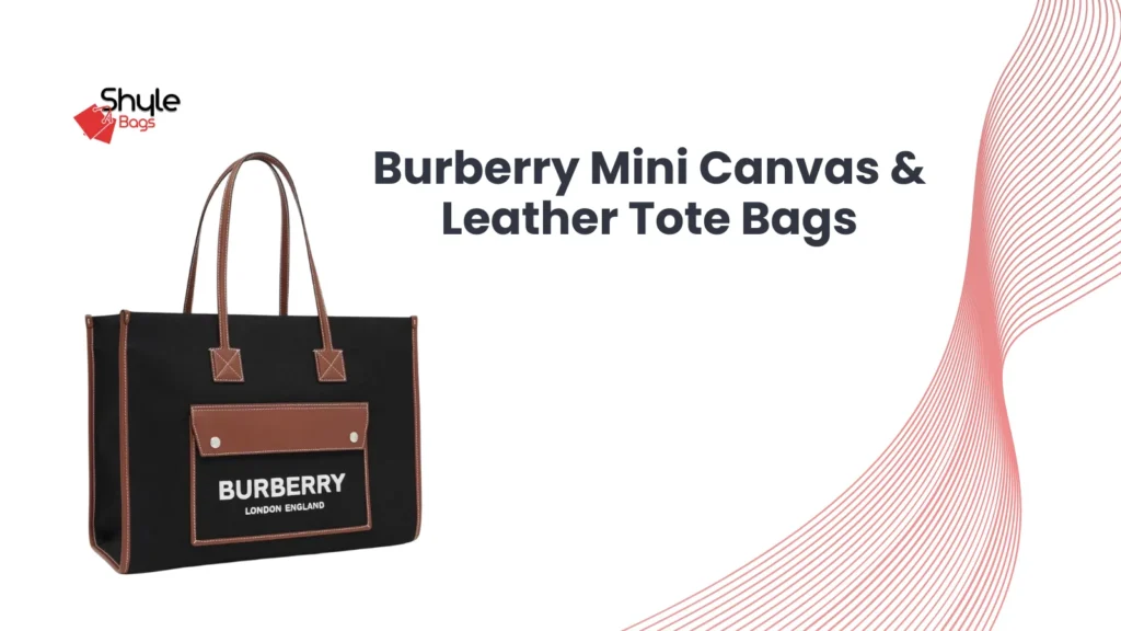 Burberry Mini Canvas & Leather Tote Bags For Women’s