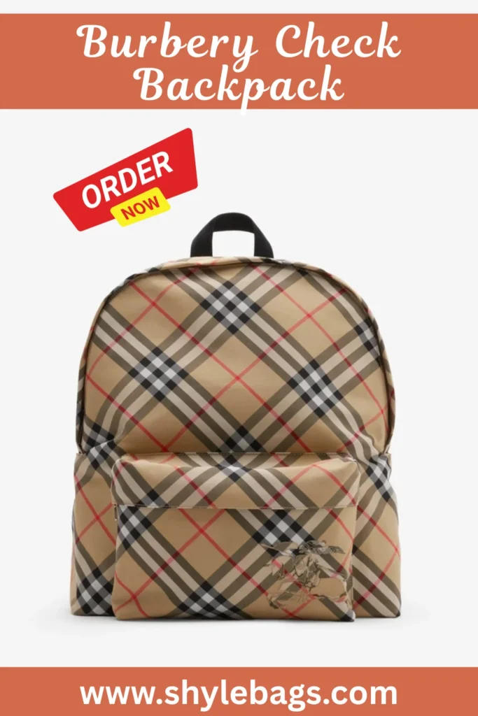 Burbery Check Backpack