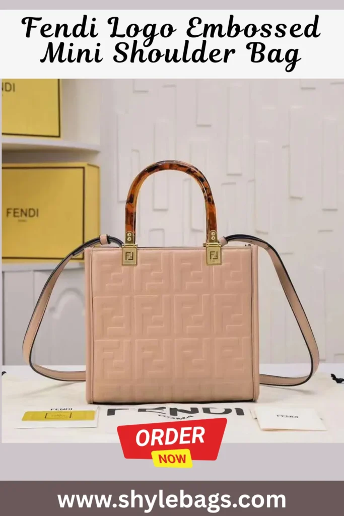 Fendi Logo Embossed Mini Shoulder Bag