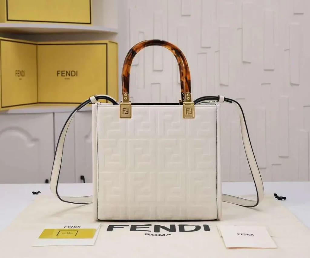Fendi Logo Embossed Mini Shoulder Bag