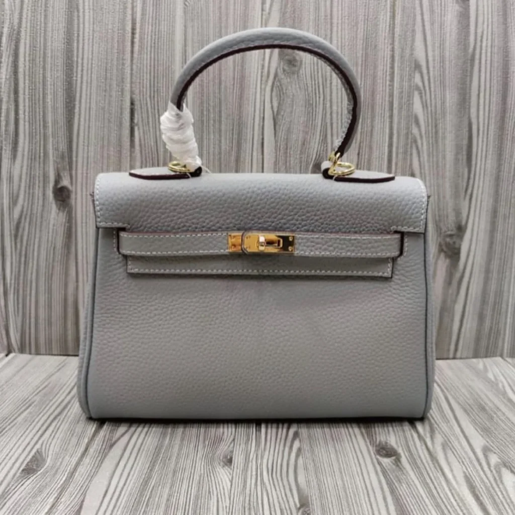 Hermes Kelly Bag With Sling grey