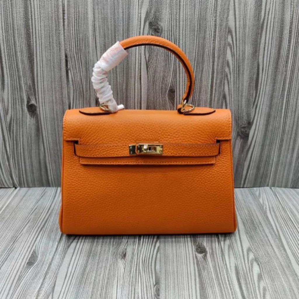 Hermes Kelly Bag With Sling orange