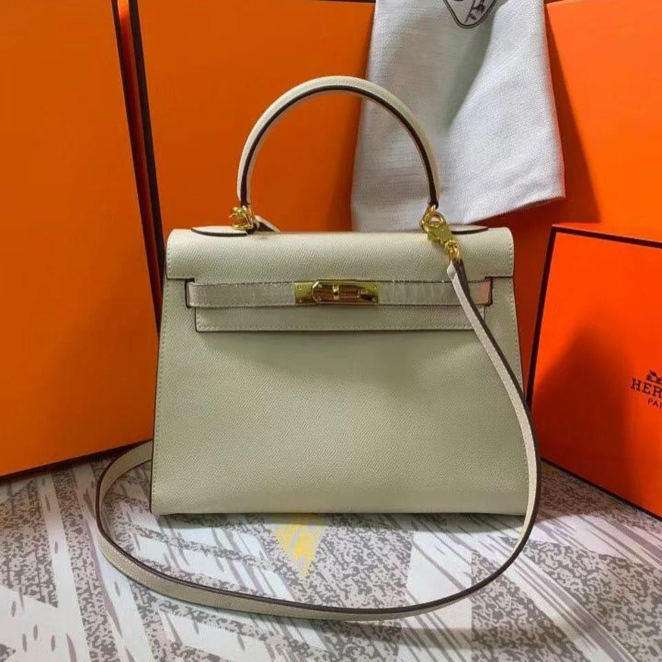 Hermes Kelly Bag With Sling silver