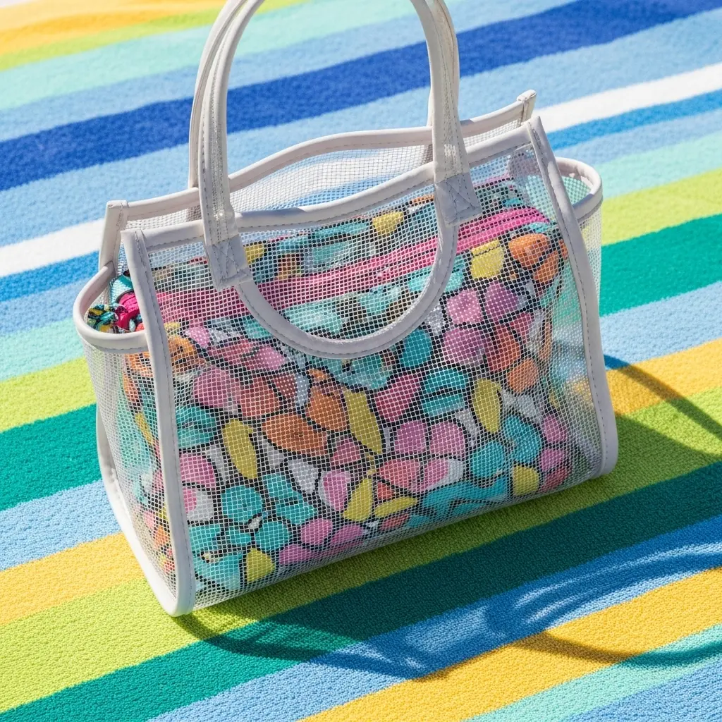 mesh transparent summer bag