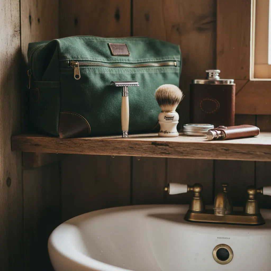 Canvas toiletry bag men