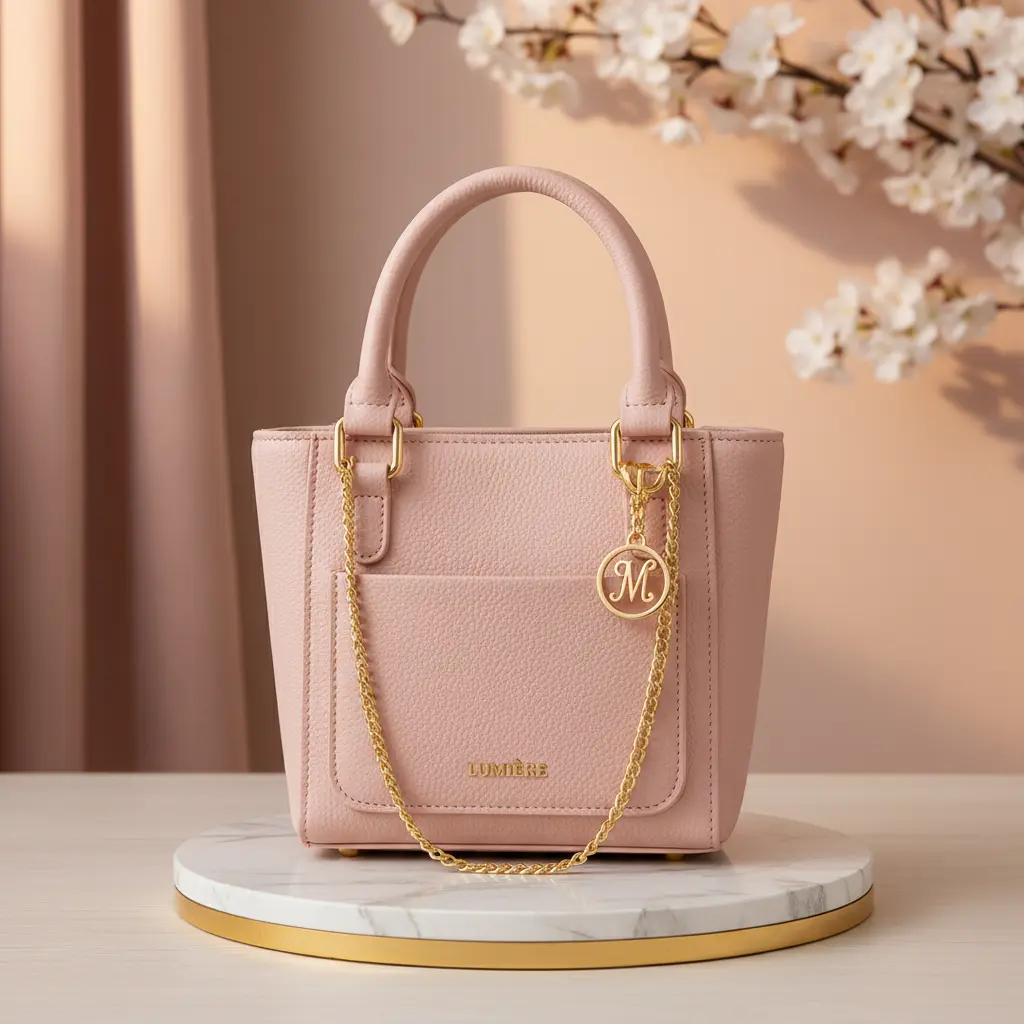 Pink mini tote bag