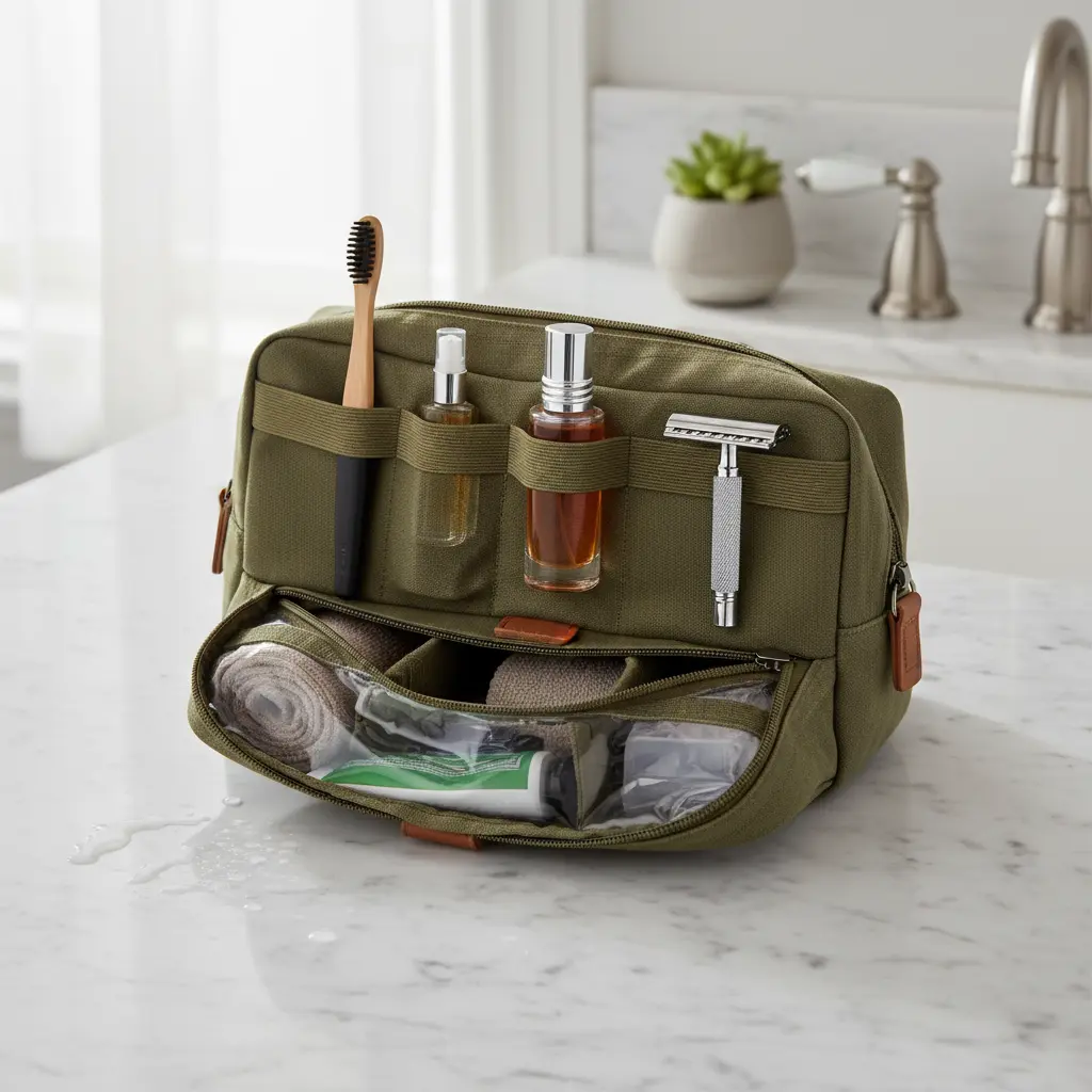 Toiletry bag compartments