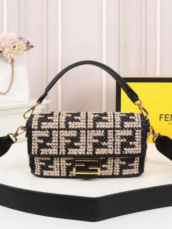 Fendi Baguette Embroidered Bags For Women