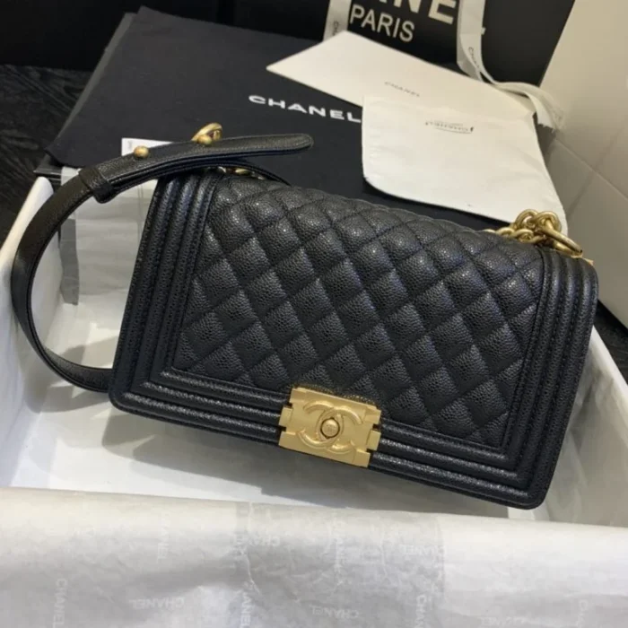 Chanel Boy Caviar Handbags - Image 5