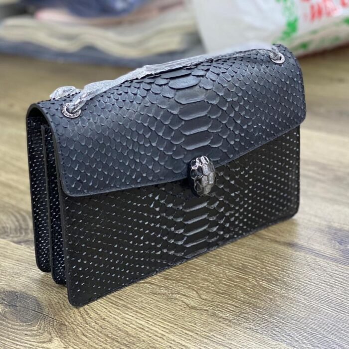 Bvlgari Serpenti Forever Crossbody Croc Leather Bag - Image 2