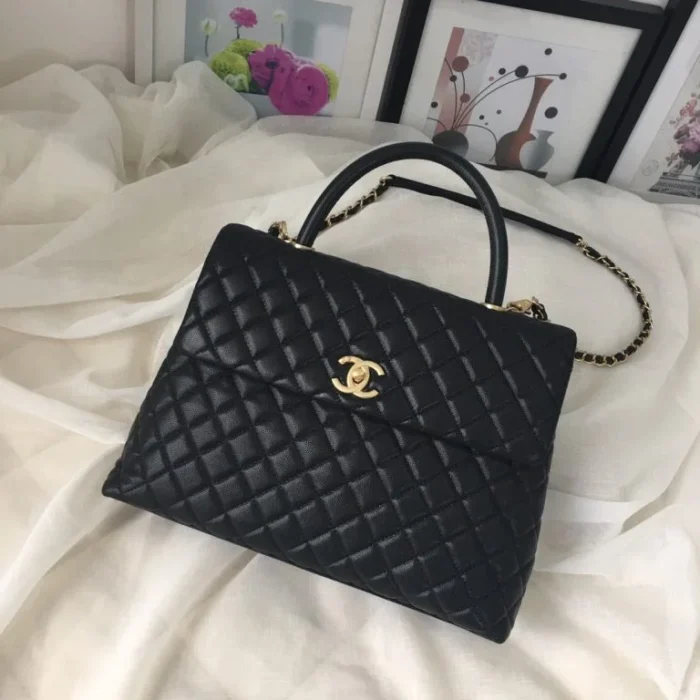 Chanel Kelly Handbag Black Flap Leather Bag - Image 3