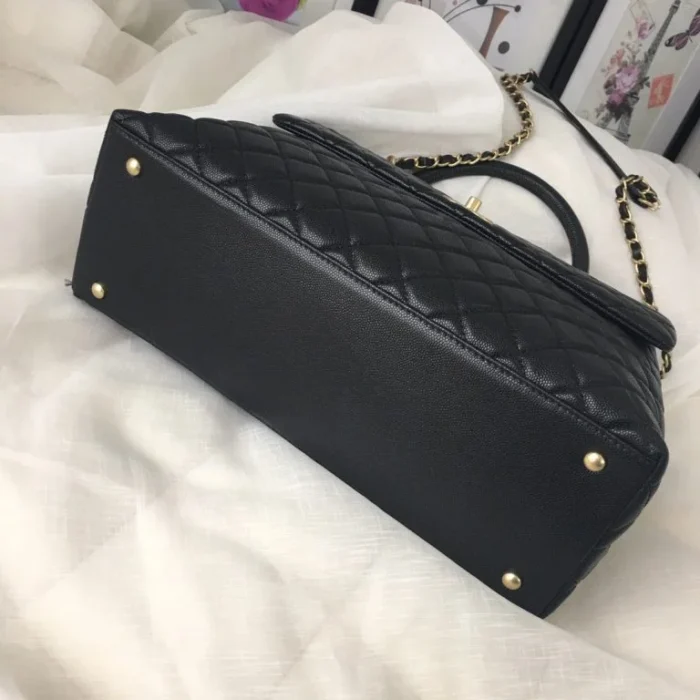 Chanel Kelly Handbag Black Flap Leather Bag - Image 5