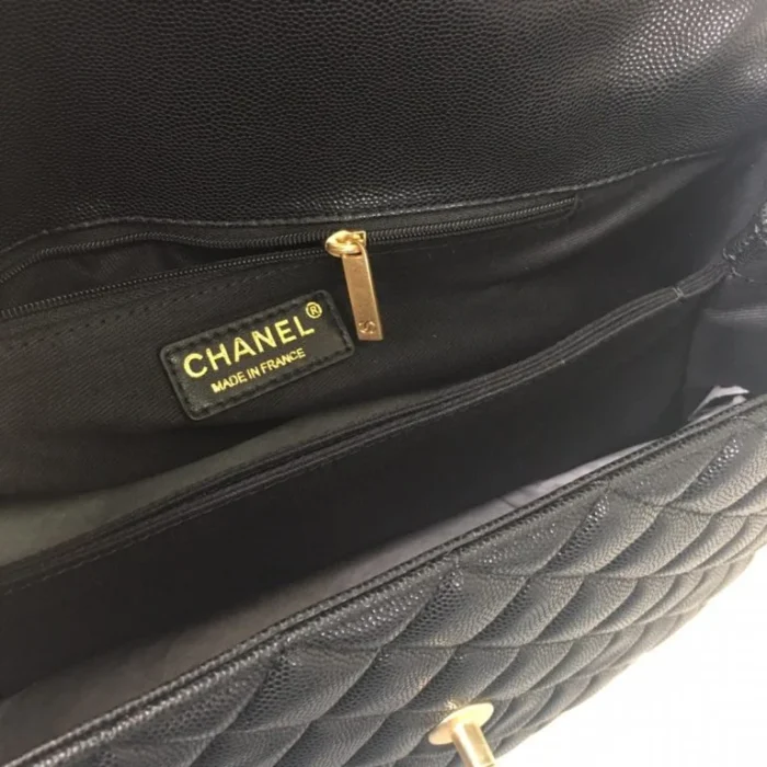 Chanel Kelly Handbag Black Flap Leather Bag - Image 6