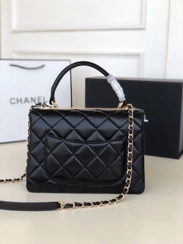 Chanel Flap Bag with Top Handle Black - Image 5