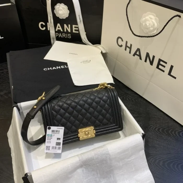 Chanel Boy Caviar Handbags - Image 4