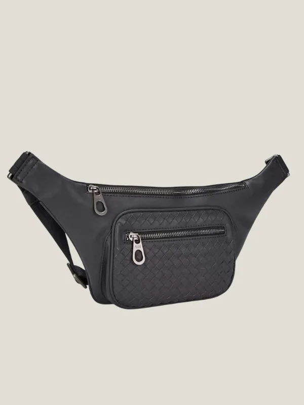 Bottega Veneta Black Intrecciato Belt Bag