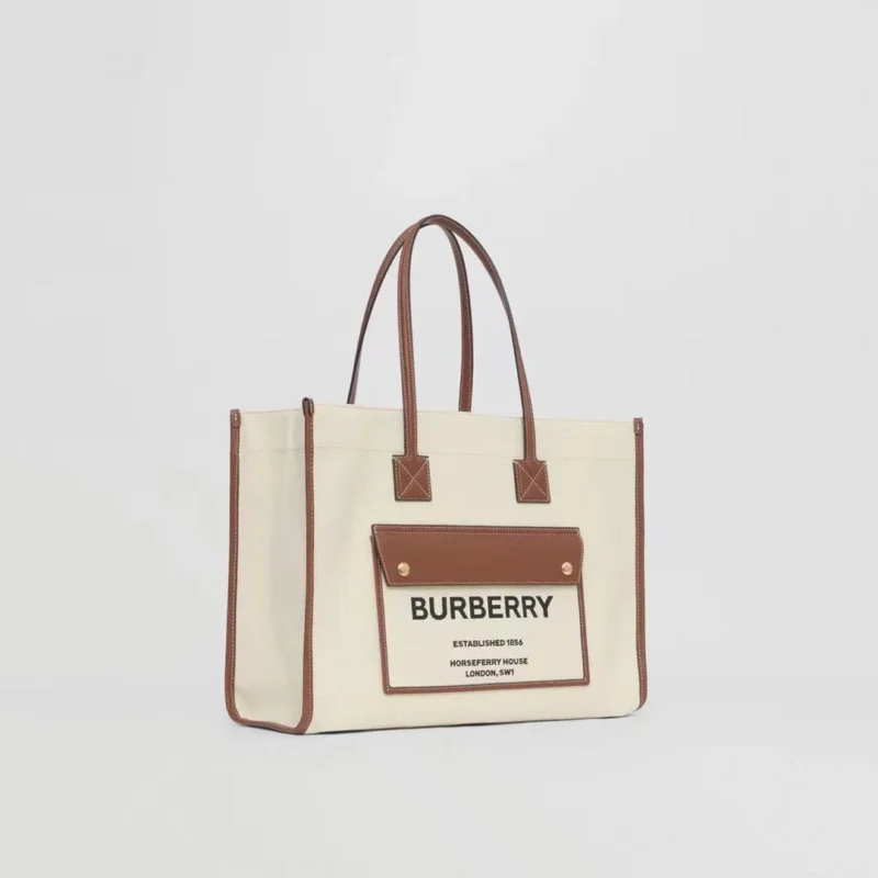 Burberry Mini Canvas & Leather Tote Bags For Womenโs