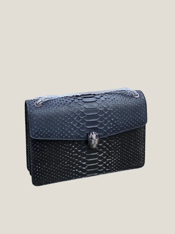 Bvlgari Serpenti Forever Crossbody Croc Leather Bag