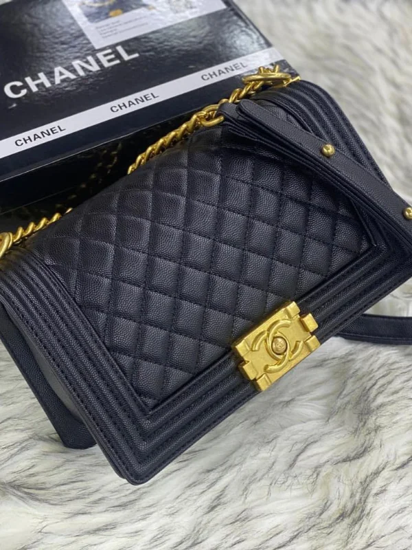 Chanel Boy Caviar Handbags