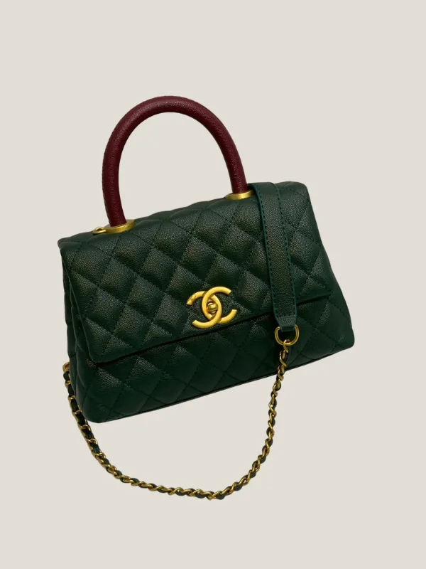 Chanel Coco Handle Green Bag