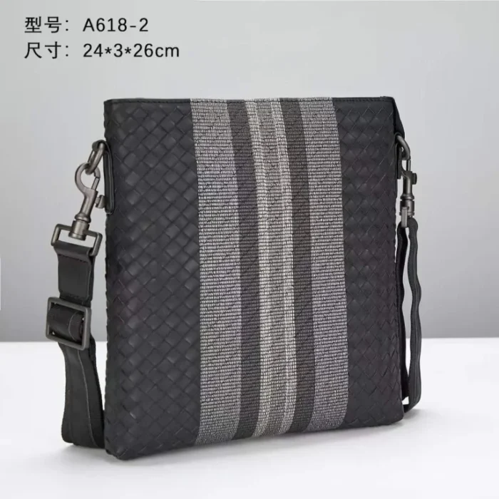 Bottega Veneta Men’s Messenger Cross Body Leather Bag - Image 2