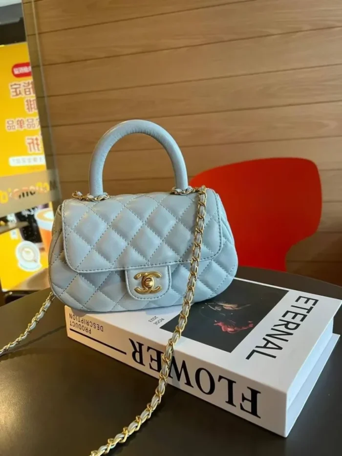 Chanel Top Handle Mini Rectangular Gold Hardware Bag - Image 3