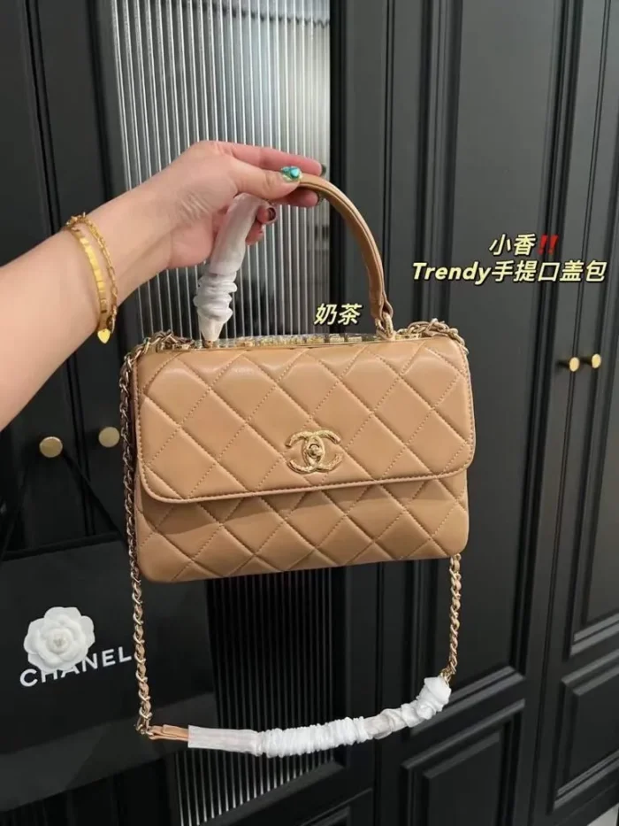 Chanel Trendy Medium Light Gold HW Handbag - Image 3