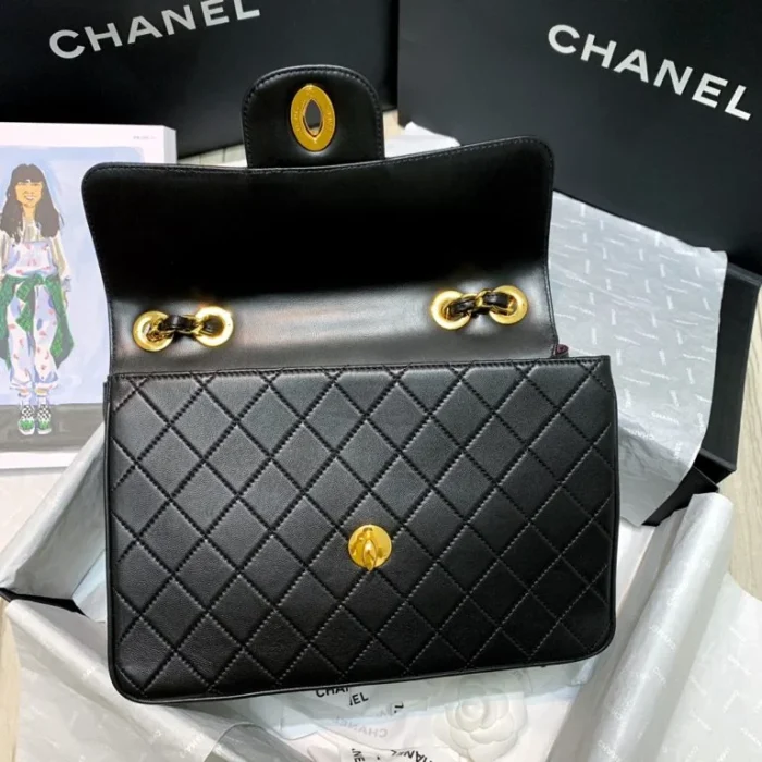 Chanel Big Gold Buckle Bag - Image 5