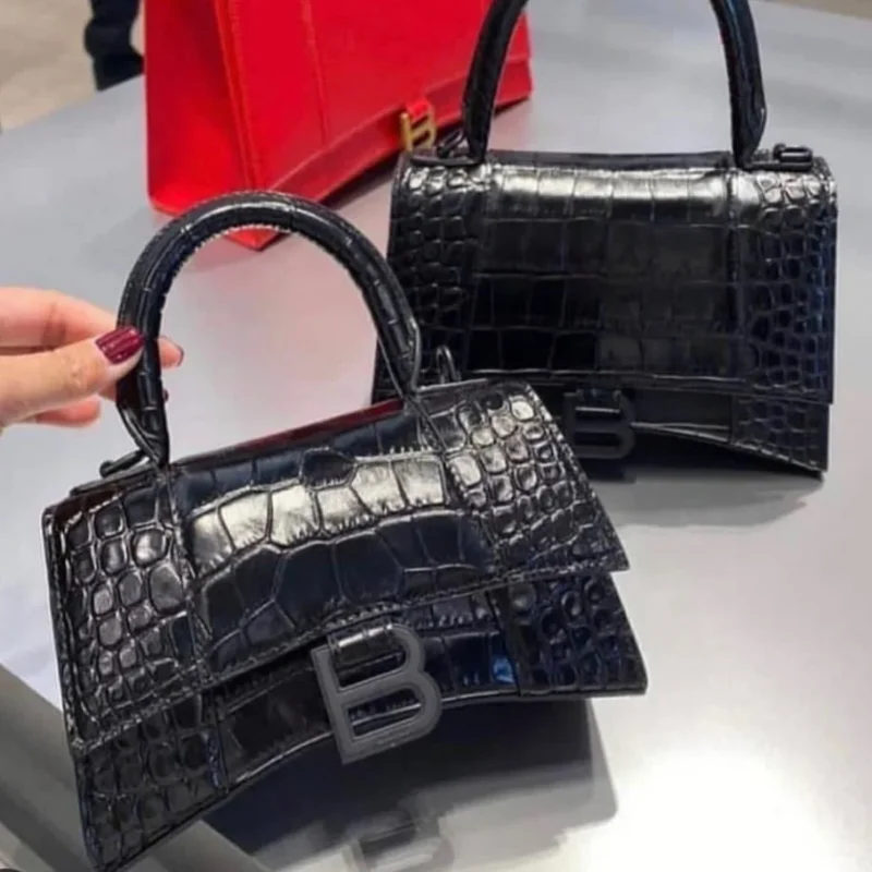 Balenciaga Designer Womenโs Hourglass Top Handle Bags