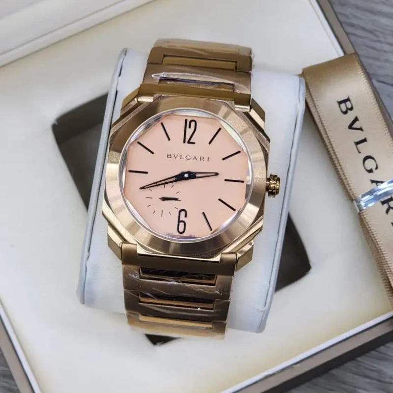 Bvlgari Rose Gold Octo Finissimo Watch rose gold