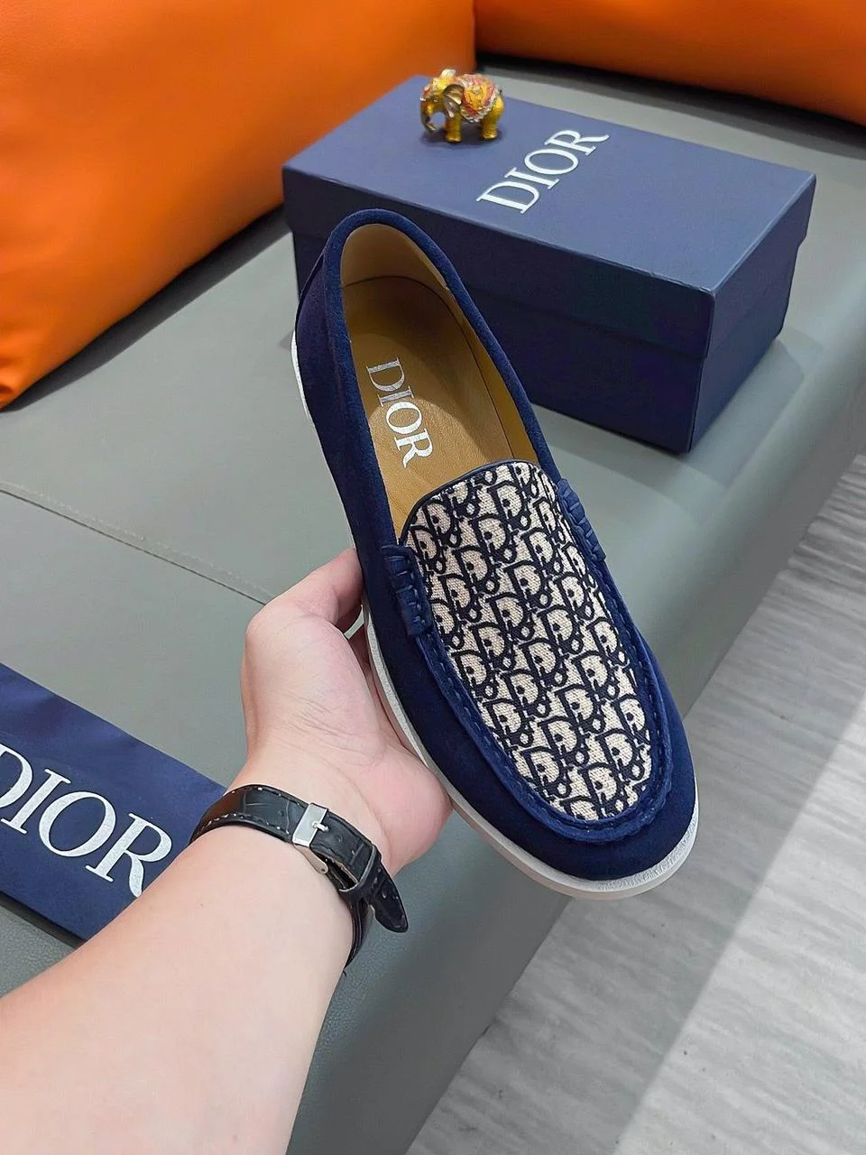 Christian Dior Monogram Suede Leather Logo Oxfords Shoes - Image 3