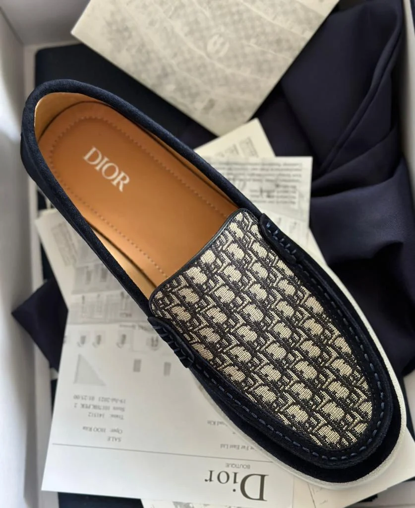 Christian Dior Monogram Suede Leather Logo Oxfords Shoes - Image 6