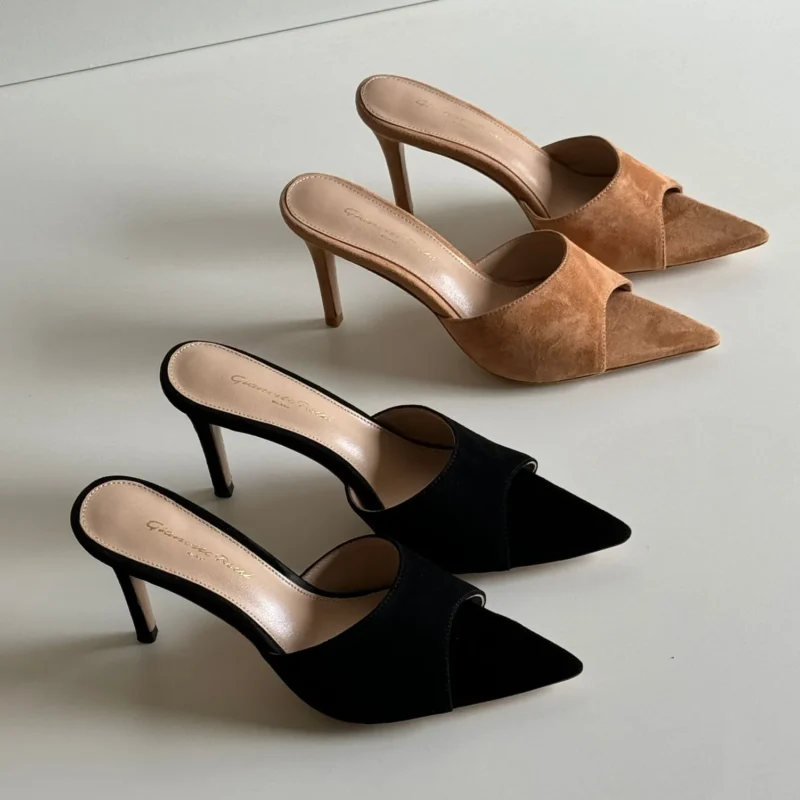 Gianvito Rossi Elle Suede Mules