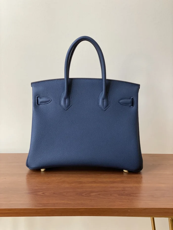 Hermes Birkin Bag Navy Blue back image