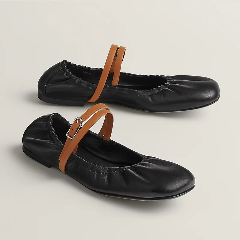 Hermes Jolly Ballet Flat BLACK SHOES