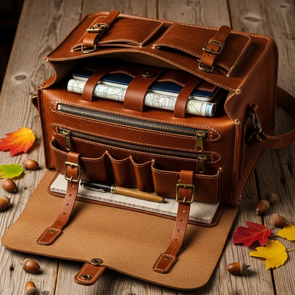 Designer bag compartments fall