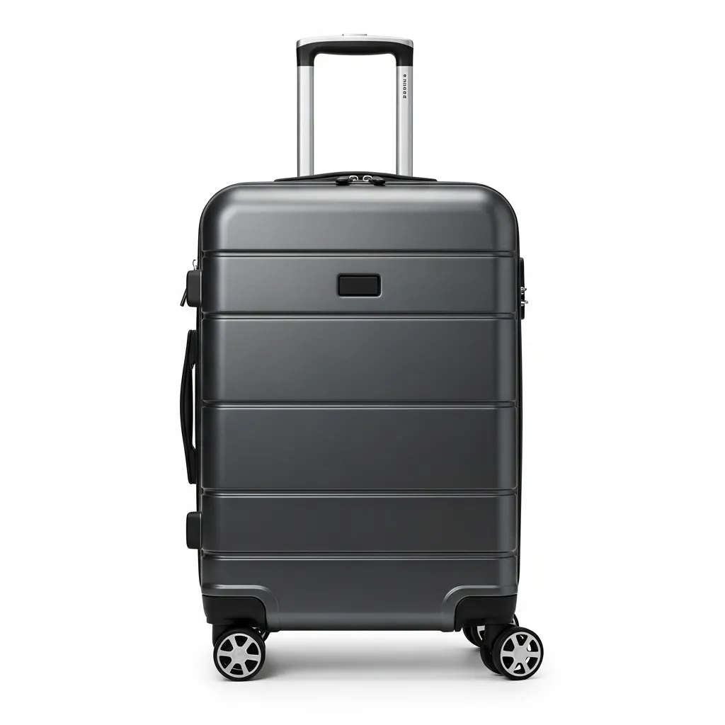 Hard-shell carry-on suitcase