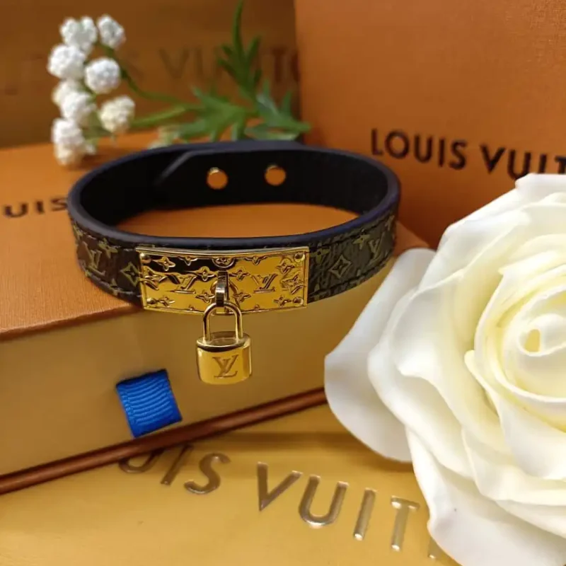 Louis Vuitton Leather Metal Bracelet